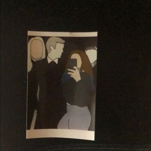 Polaroid character drawings